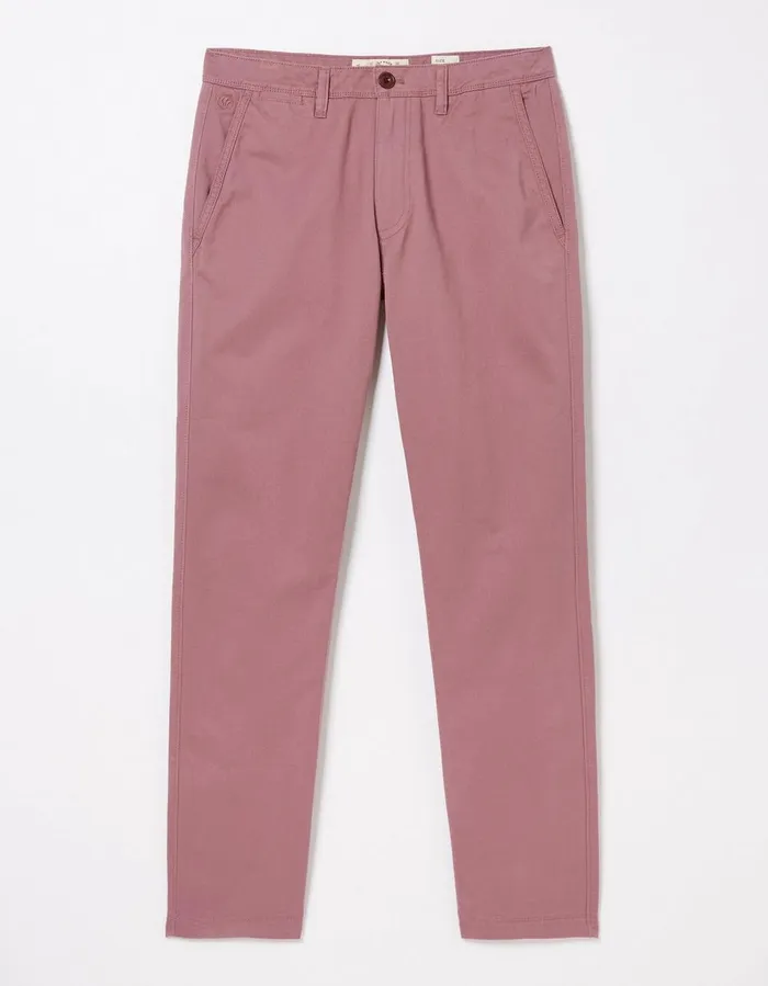 Modern Coastal Chinos Washed Pink Men FatFace Trousers and Chinos