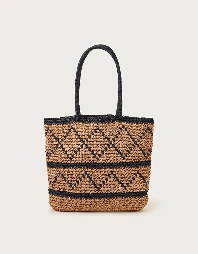 Monochrome Raffia Bag Women Monsoon Bags and Purses