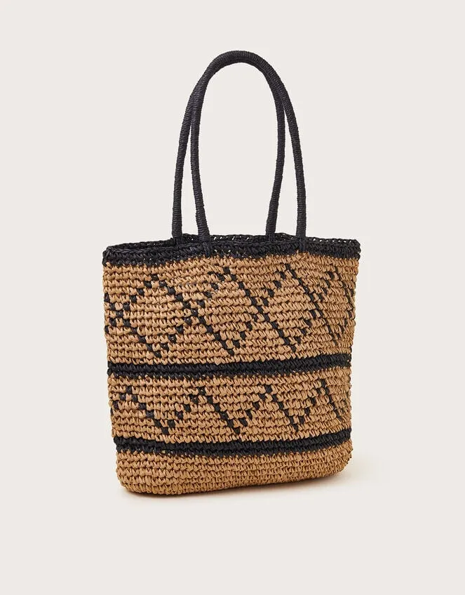 Monochrome Raffia Bag Women Monsoon Bags and Purses