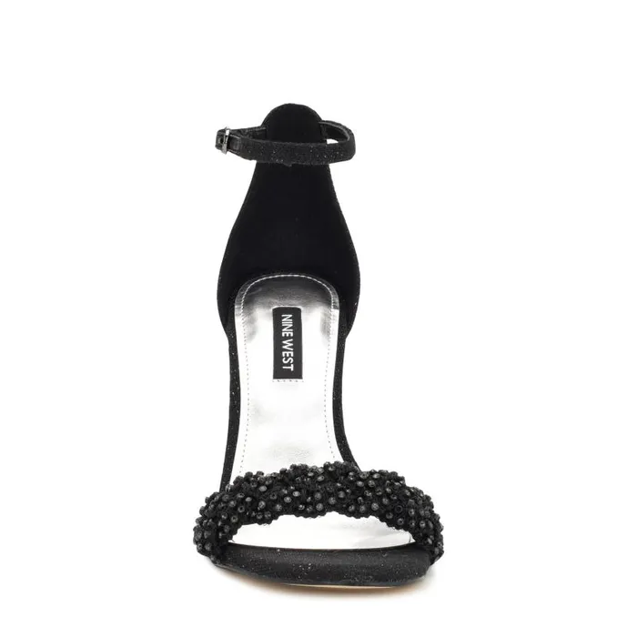 Morelov Heeled Sandals Black Crystal Women Nine West Heels