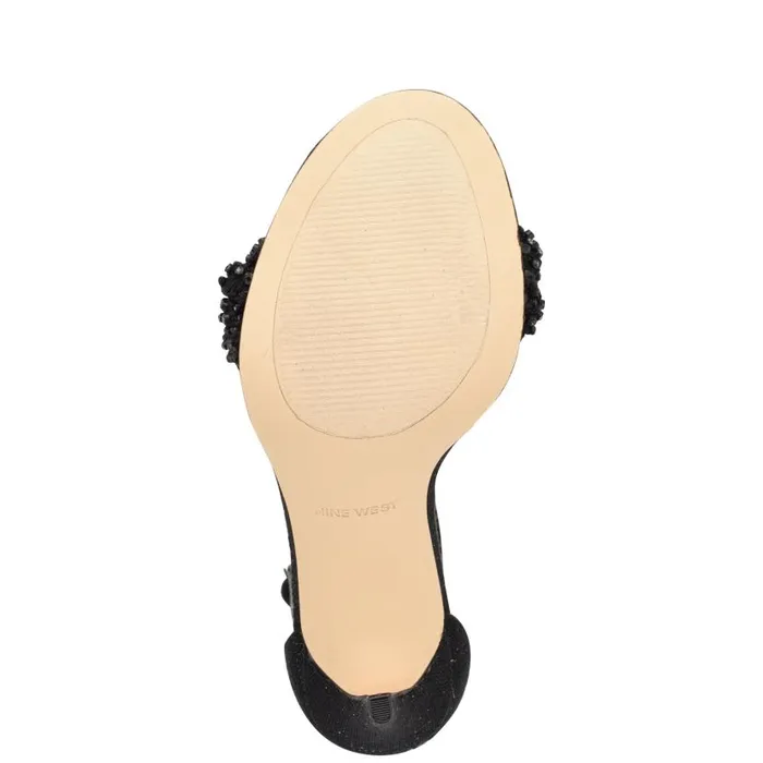 Morelov Heeled Sandals Black Crystal Women Nine West Heels
