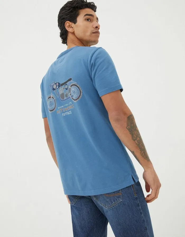 Motoworks TShirt Washed Blue Men FatFace TShirts