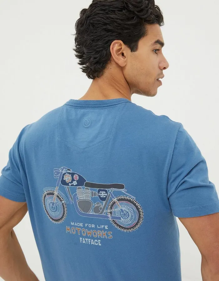 Motoworks TShirt Washed Blue Men FatFace TShirts