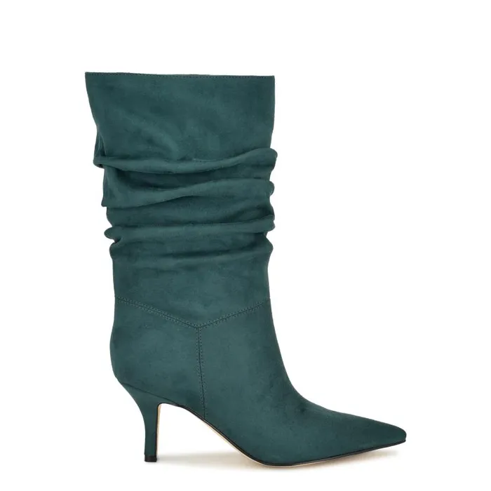 Mycki Dress Boots Dark Green Women Nine West Boots and Booties
