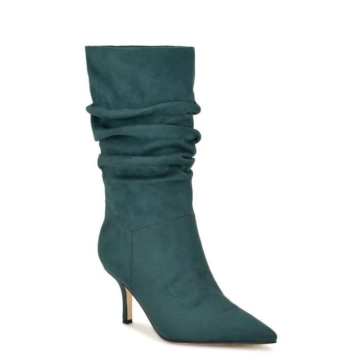 Mycki Dress Boots Dark Green Women Nine West Boots and Booties