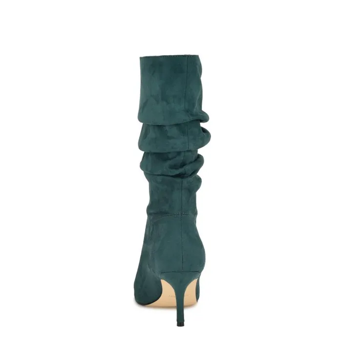 Mycki Dress Boots Dark Green Women Nine West Boots and Booties