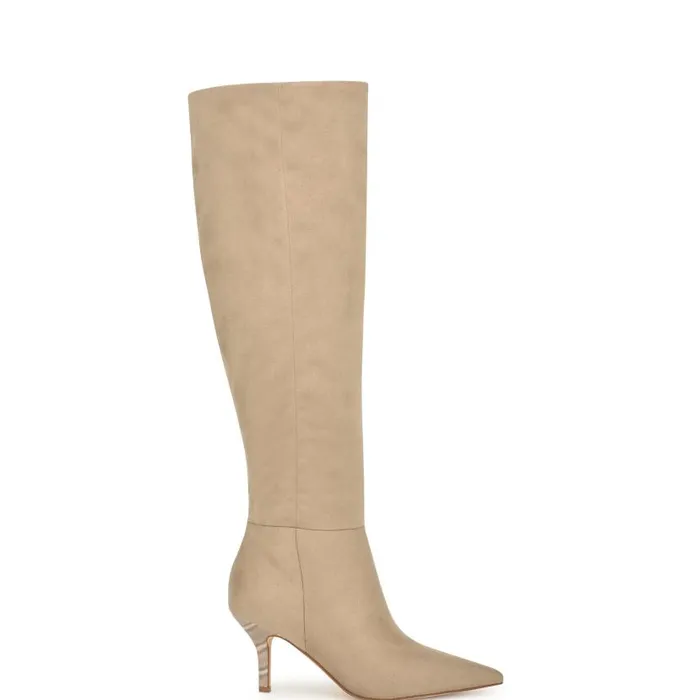 Myfin Dress Boots Natural Women Nine West Boots and Booties