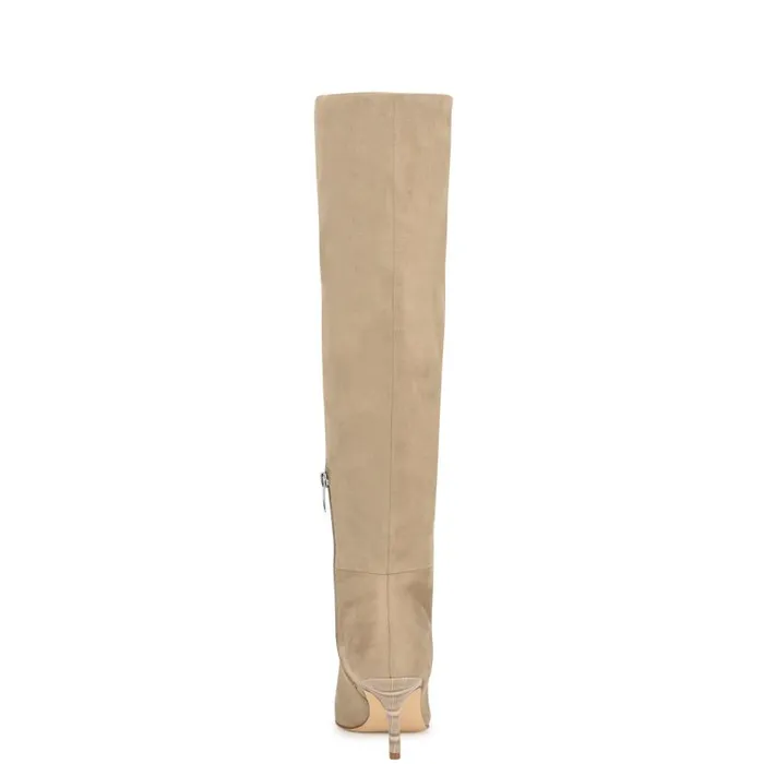 Myfin Dress Boots Natural Women Nine West Boots and Booties