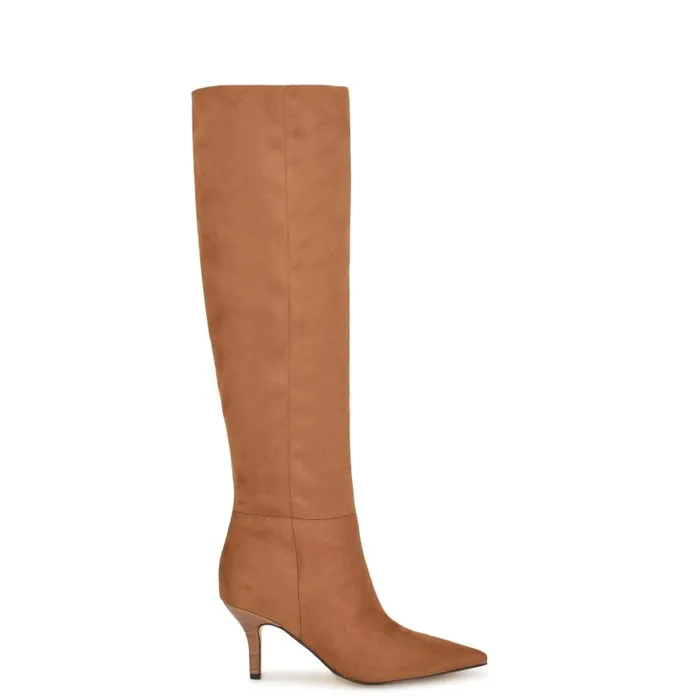Myfin Dress Boots Tan Women Nine West Boots and Booties