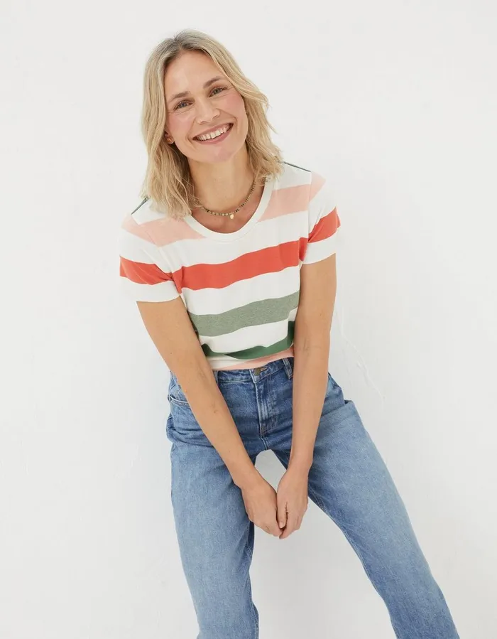 Natalie Stripe TShirt Multi Women FatFace Tops and TShirts