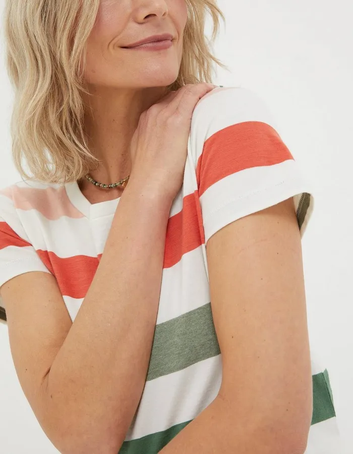Natalie Stripe TShirt Multi Women FatFace Tops and TShirts