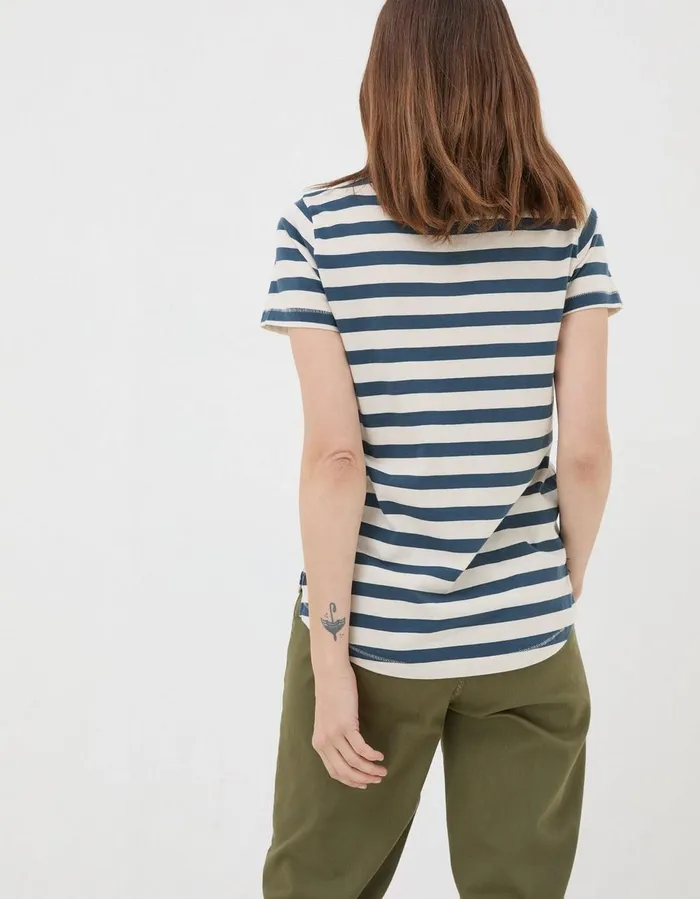 Natalie Stripe TShirt Navy Women FatFace Tops and TShirts