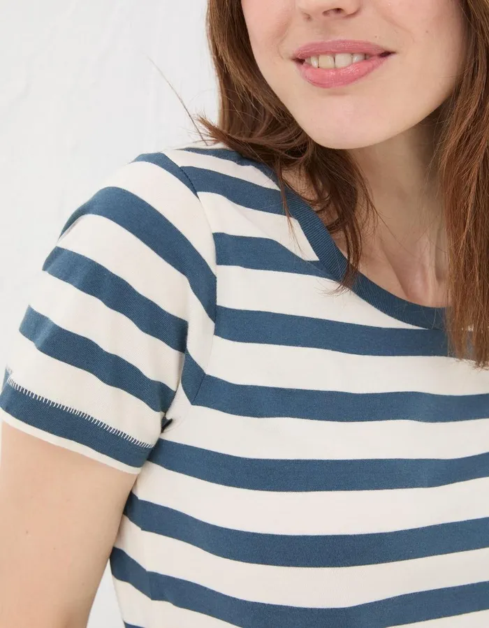 Natalie Stripe TShirt Navy Women FatFace Tops and TShirts