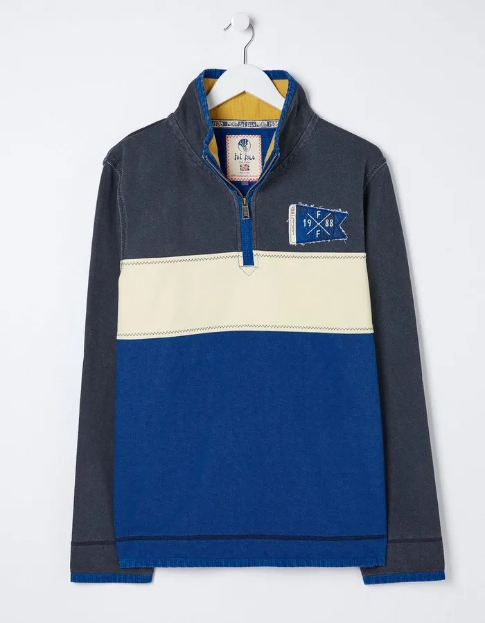 Nation Airlie Scotland Sweatshirt Blue Men FatFace Sweatshirts and Hoodies