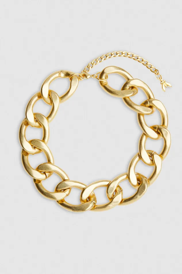Necklaces Women Patrizia Pepe Brass And Aluminum Necklace Antique Gold