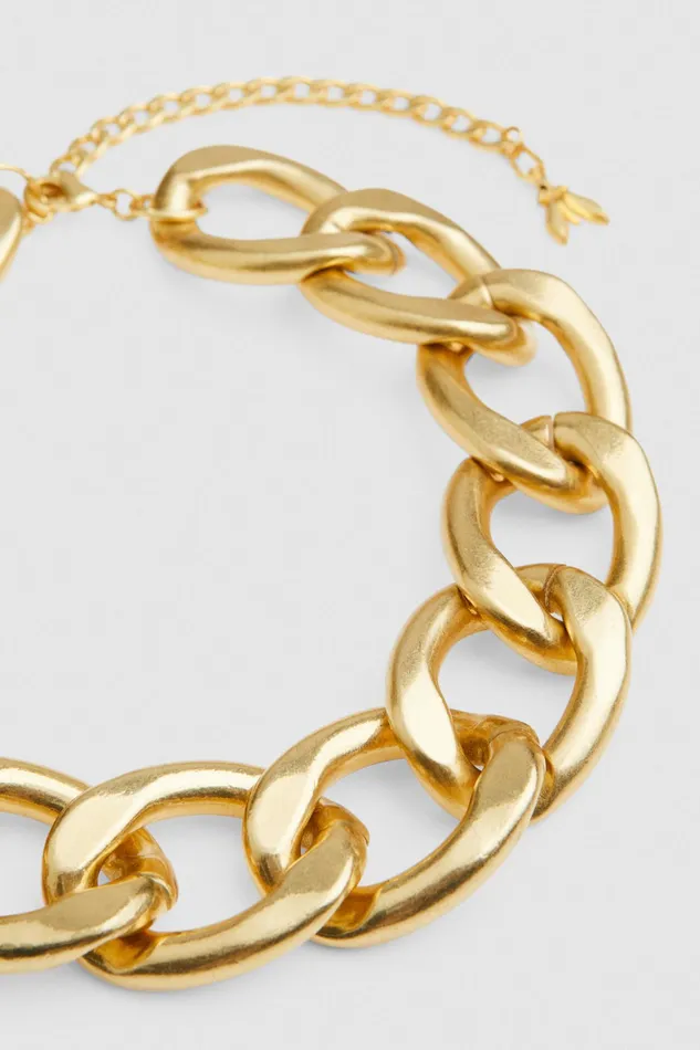 Necklaces Women Patrizia Pepe Brass And Aluminum Necklace Antique Gold