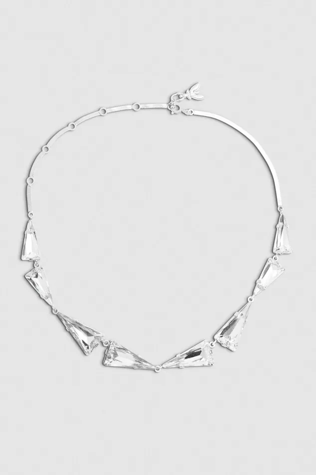Necklaces Women Patrizia Pepe Brass And Glass Necklace Crystal Strass