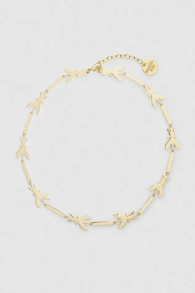 Necklaces Women Patrizia Pepe Brass Chocker Necklace Light Shiny Gold