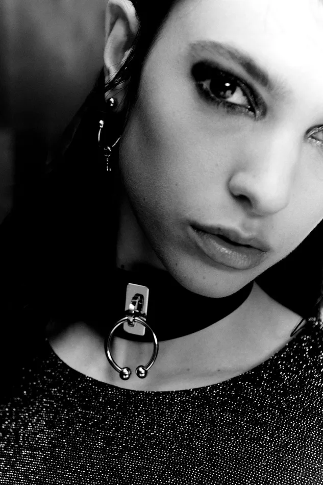 Necklaces Women Patrizia Pepe Chocker With Piercing Nero