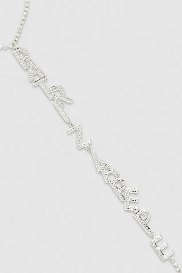 Necklaces Women Patrizia Pepe Rhinestone And Brass BeltNecklace Silvercrystal