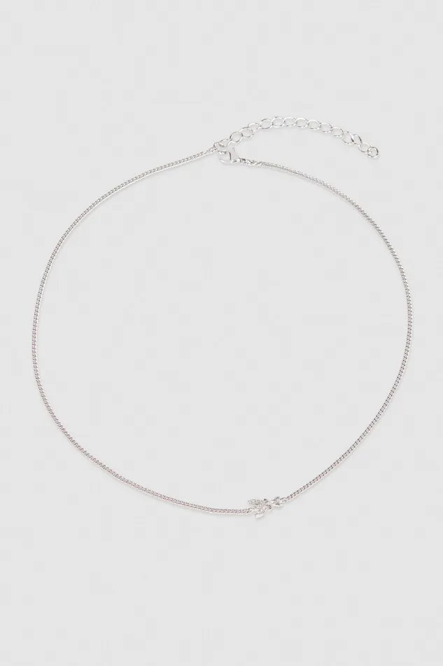 Necklaces Women Patrizia Pepe Rhinestone Necklace Silvercrystal