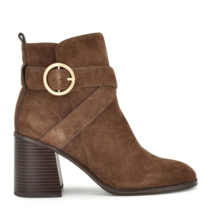 Needyou Dress Booties Dark Brown Women Nine West Boots and Booties