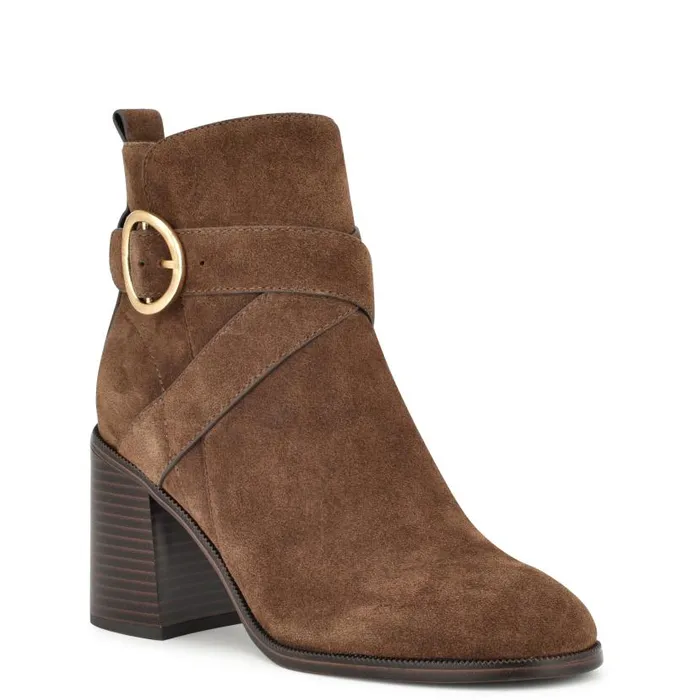 Needyou Dress Booties Dark Brown Women Nine West Boots and Booties