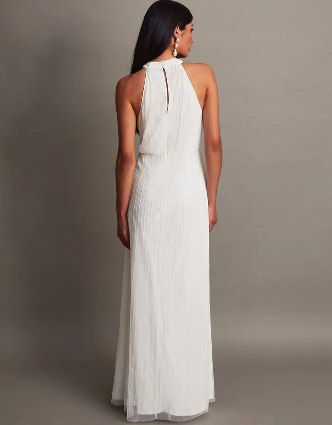 Nikita Embellished Halter Bridal Dress Ivory Women Monsoon Dresses