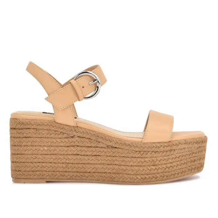 Nillo Espadrille Wedge Sandals Natural Women Nine West Sandals