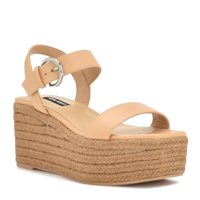 Nillo Espadrille Wedge Sandals Natural Women Nine West Sandals