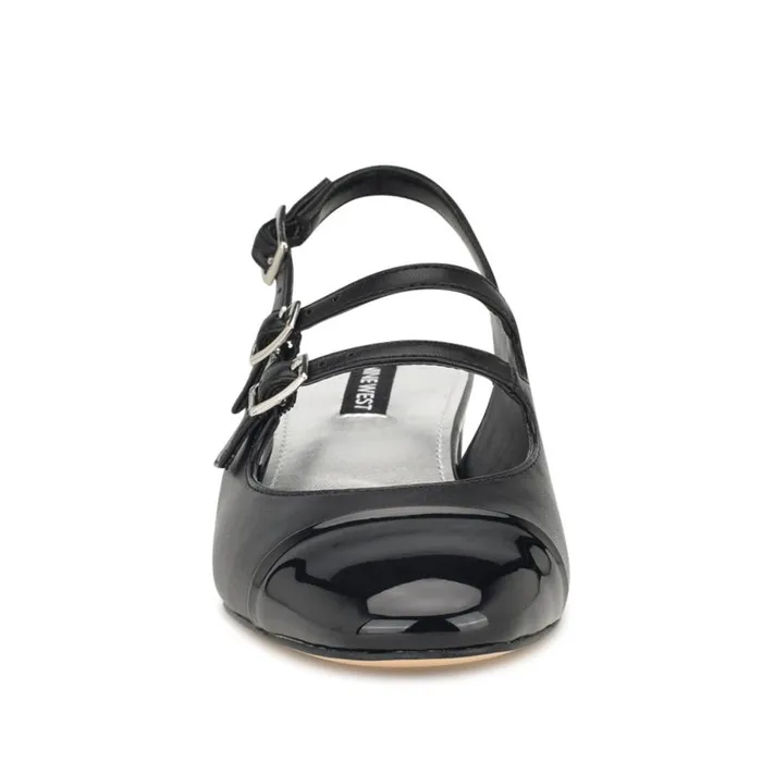 Norah Cap Toe Mary Jane Slingbacks Black Women Nine West Heels