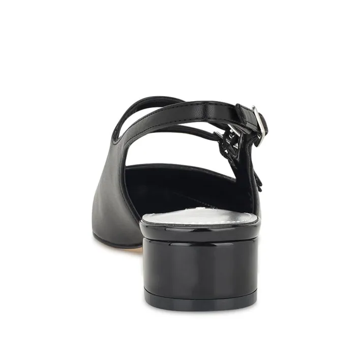 Norah Cap Toe Mary Jane Slingbacks Black Women Nine West Heels