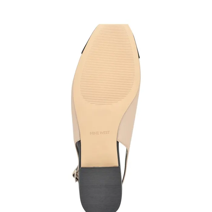 Norah Cap Toe Mary Jane Slingbacks Natural Women Nine West Heels