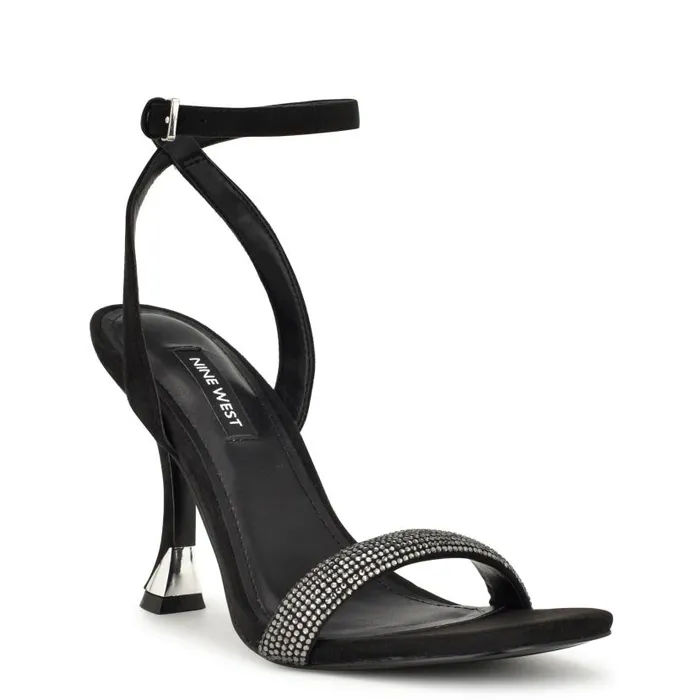 Nyrah Ankle Strap Sandals Black Women Nine West Sandals