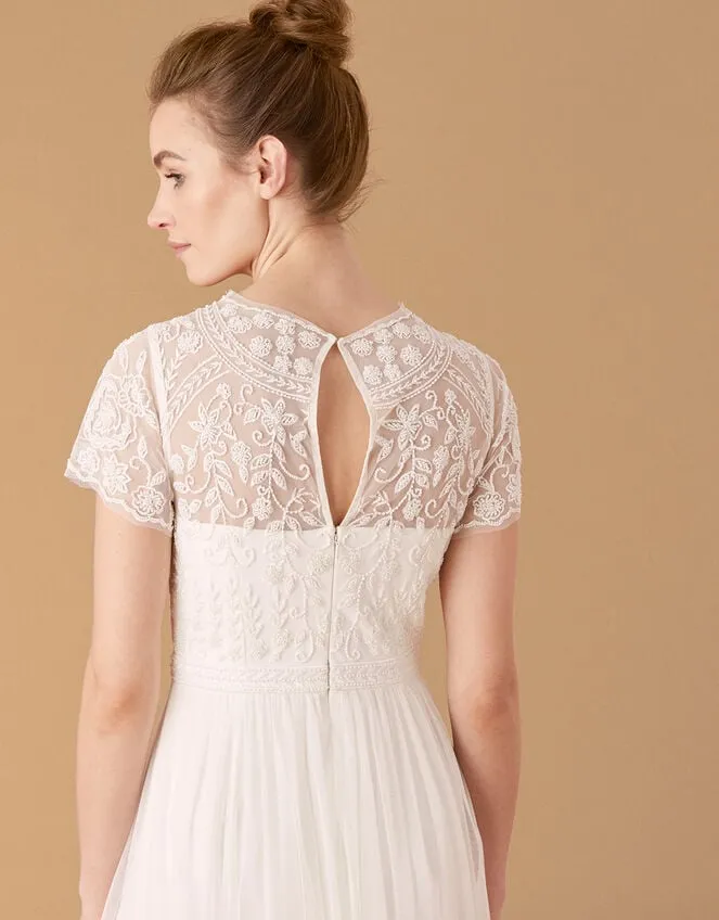 Olive Floral Embellished Tulle Bridal Dress Ivory Women Monsoon Dresses