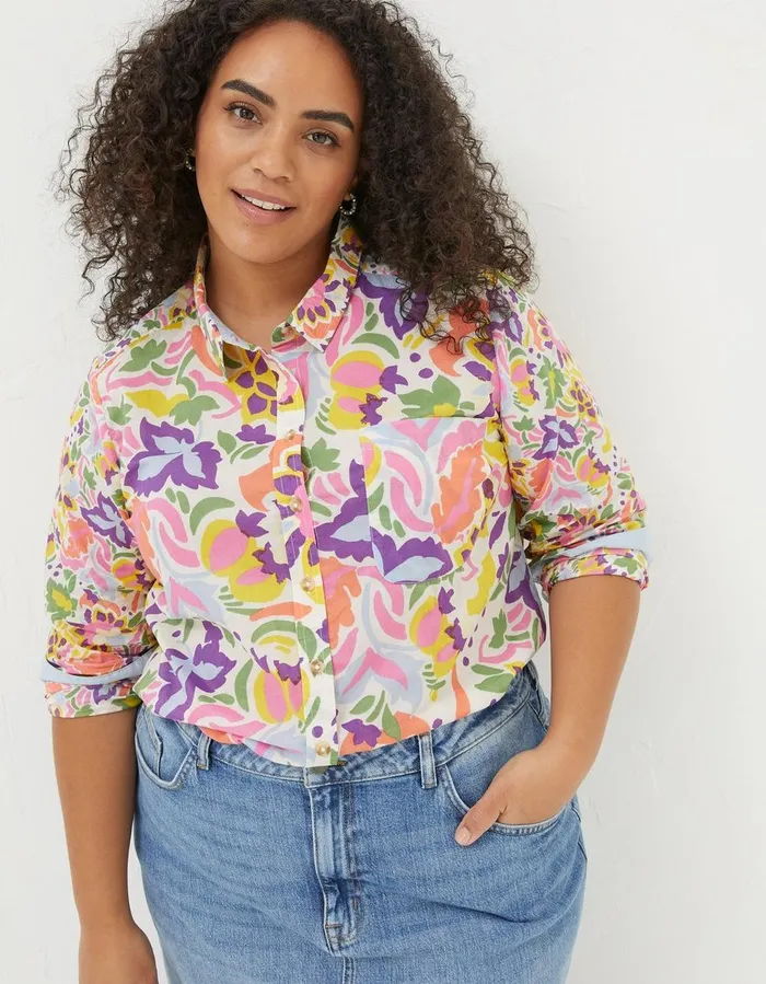 Olivia Art Floral Shirt Multi Women FatFace Shirts and Blouses