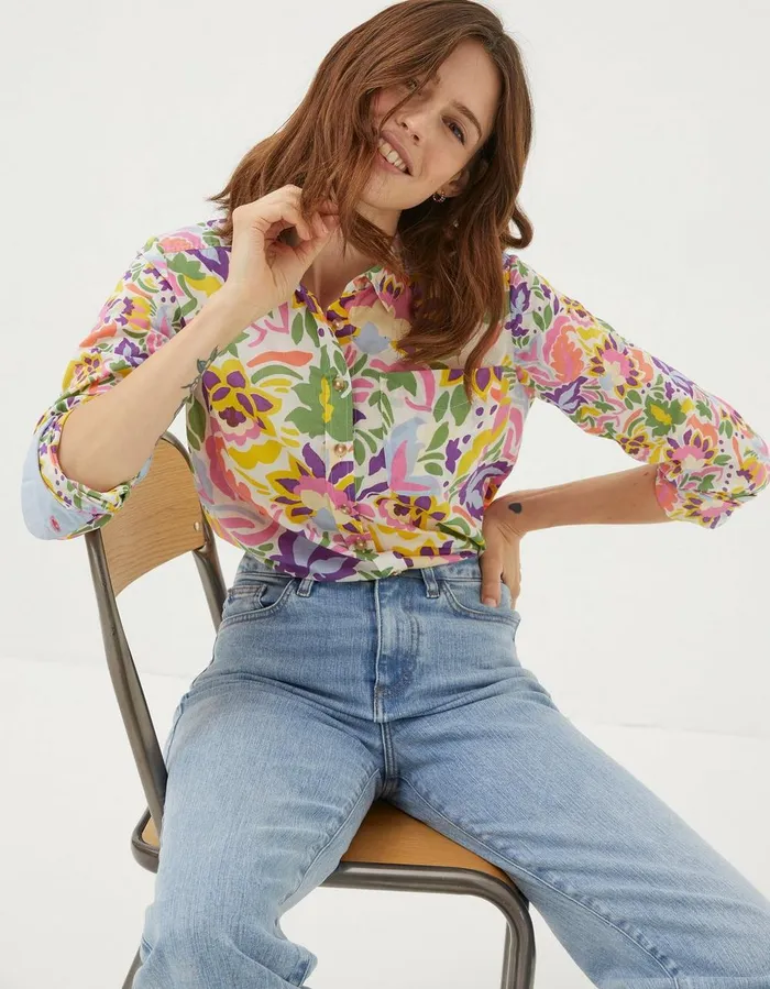 Olivia Art Floral Shirt Multi Women FatFace Shirts and Blouses