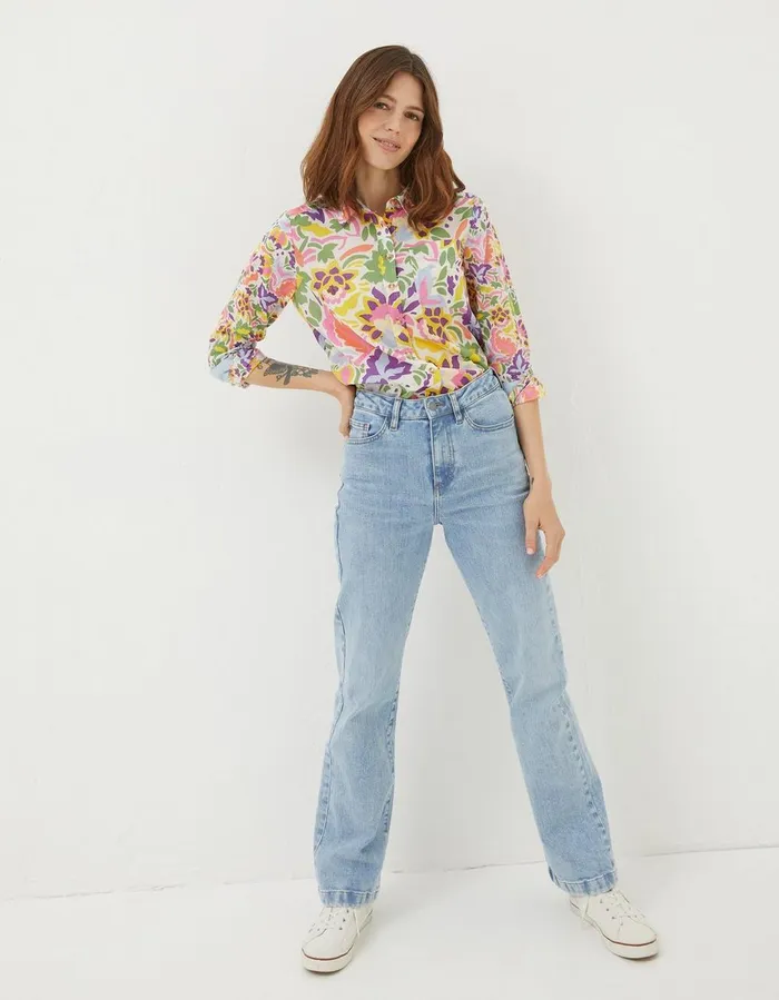 Olivia Art Floral Shirt Multi Women FatFace Shirts and Blouses