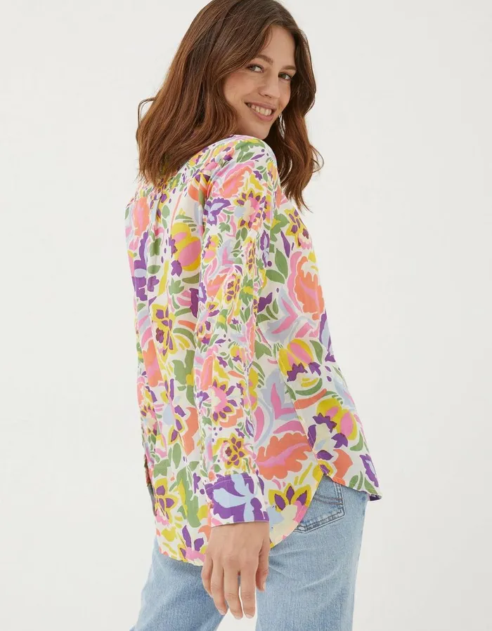 Olivia Art Floral Shirt Multi Women FatFace Shirts and Blouses