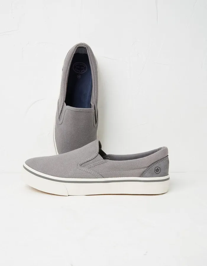 Ollie Slip On Trainers Grey Men FatFace Trainers