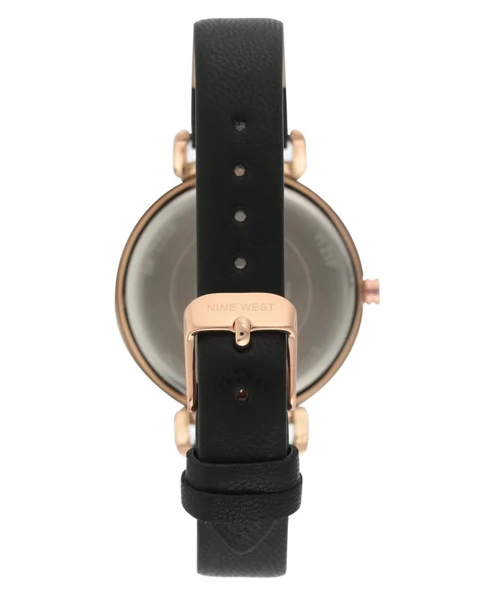 Ombre Dial Strap Watch Black WomenMen Nine West Watches