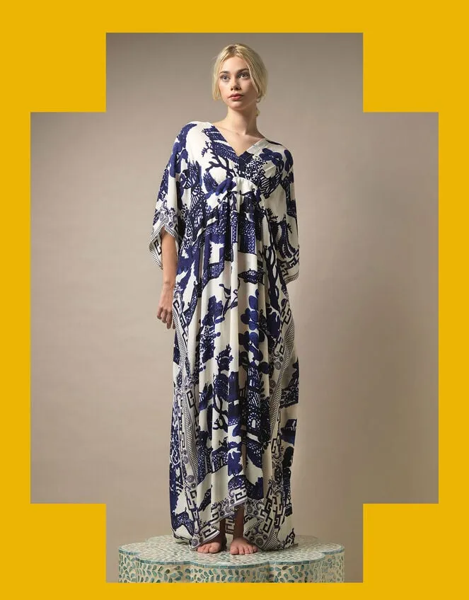 One Hundred Stars Giant Willow Kaftan Women Monsoon Dresses