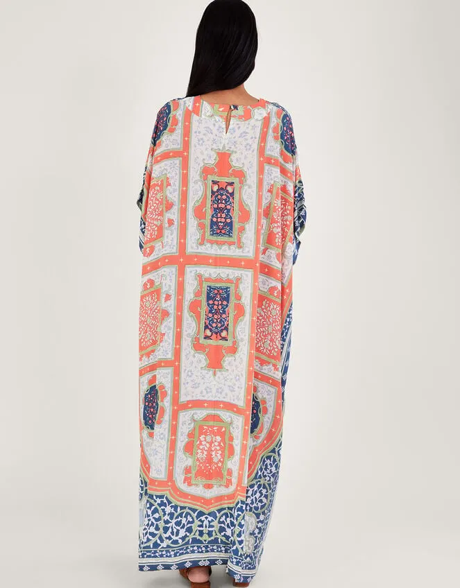 One Hundred Stars Indian Summer Maxi Kaftan Orange Women Monsoon Dresses