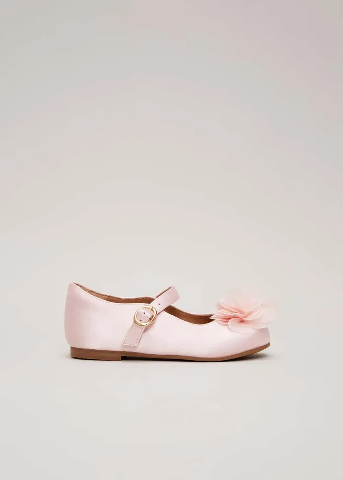 Online Girls Phase Eight Bridesmaid Dresses Satin Flower Detail Shoes Pale Pink