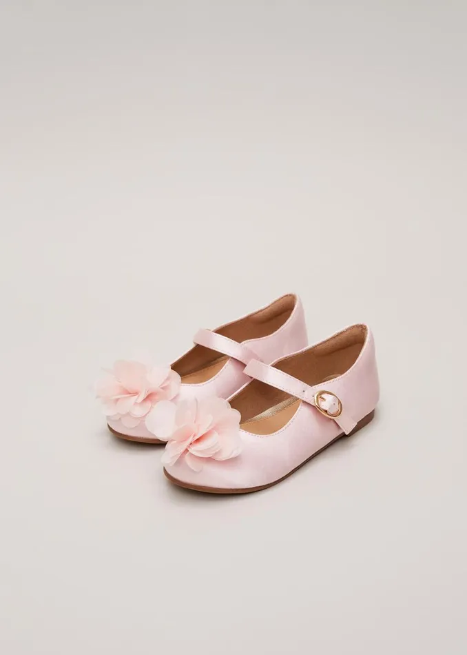 Online Girls Phase Eight Bridesmaid Dresses Satin Flower Detail Shoes Pale Pink