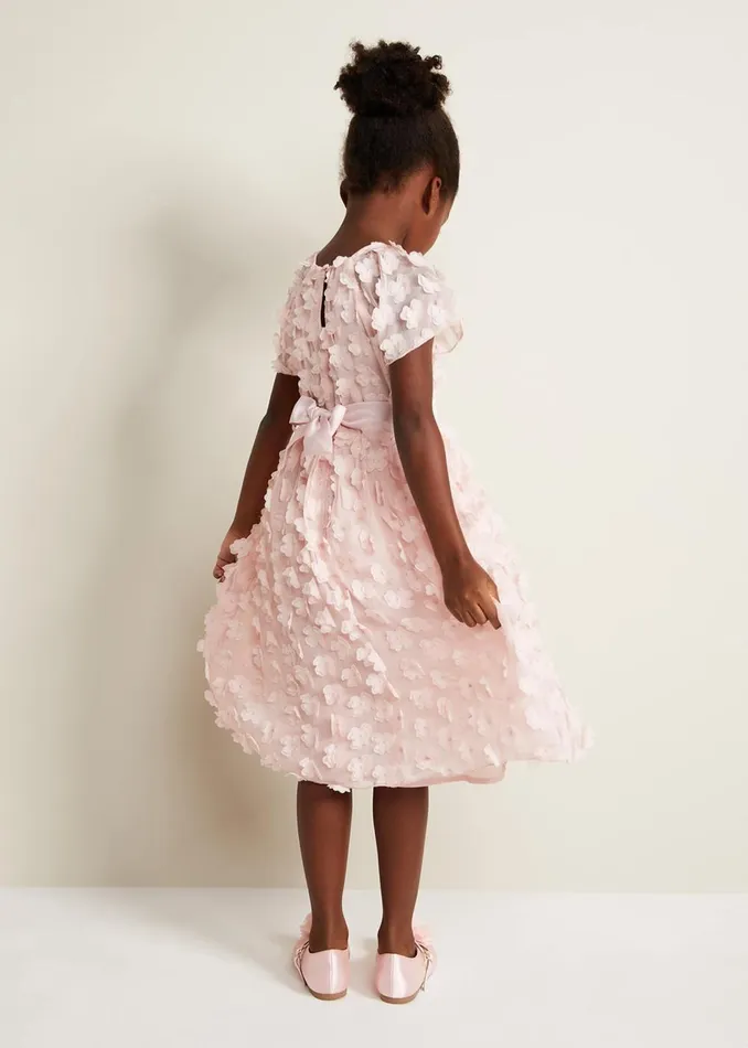 Online Girls Phase Eight Occasion Dresses Alice Flower Fit And Flare Dress Antique Rose