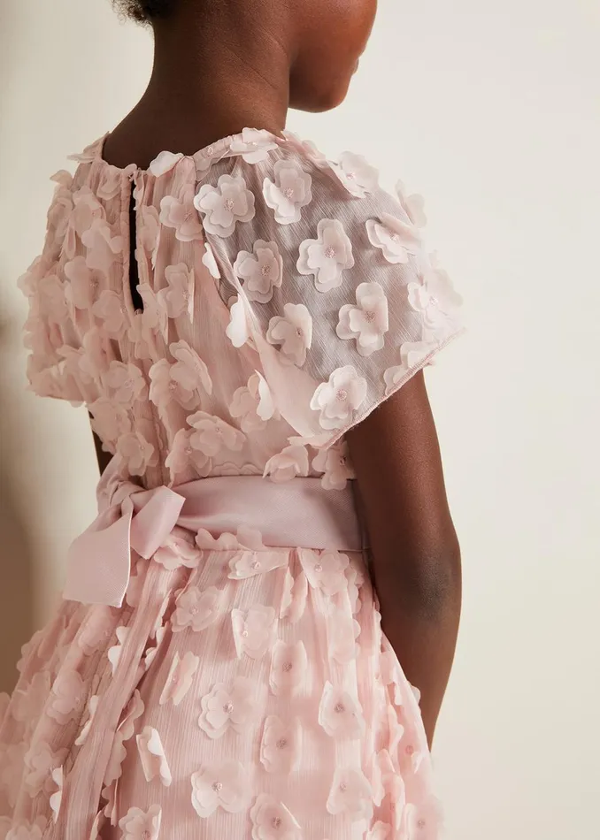 Online Girls Phase Eight Occasion Dresses Alice Flower Fit And Flare Dress Antique Rose