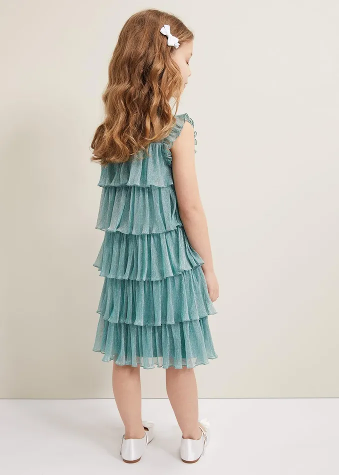 Online Girls Phase Eight Occasion Dresses Destiny Plisse Dress Green