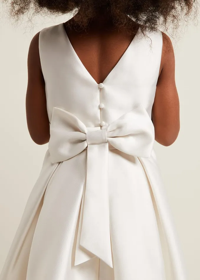Online Girls Phase Eight Occasion Dresses Melody Satin Fit And Flare Dress White