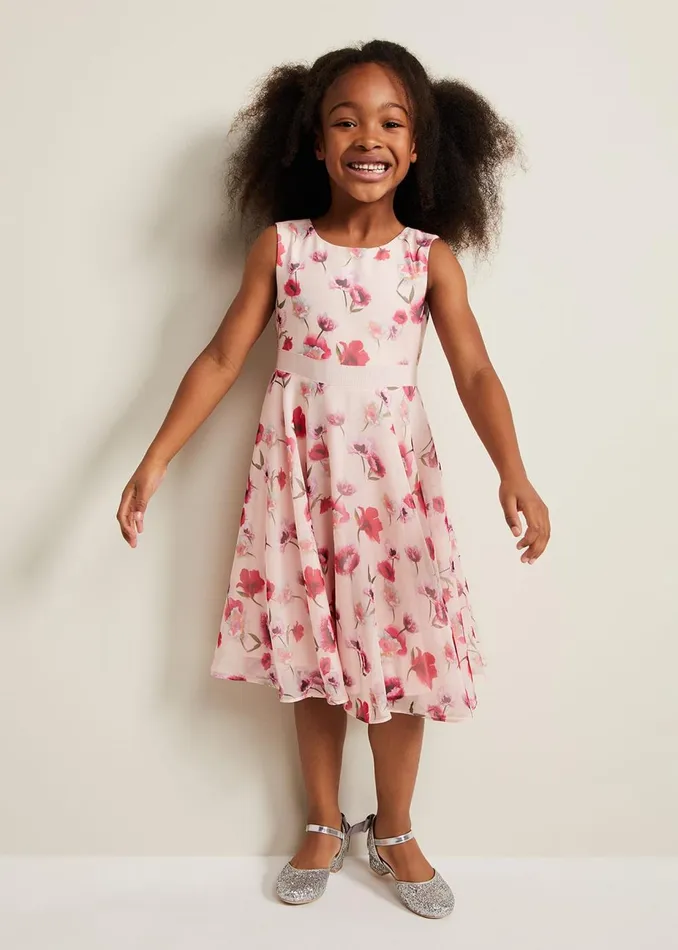 Online Girls Phase Eight Occasion Dresses Mirabel Floral Fit And Flare Dress Multicoloured